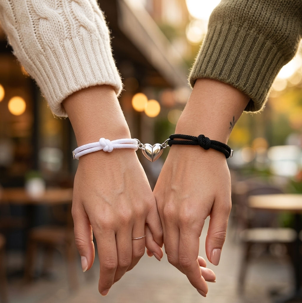 Pulseras Magnéticas de Nylon — Pareja • Ajustables y Minimalistas