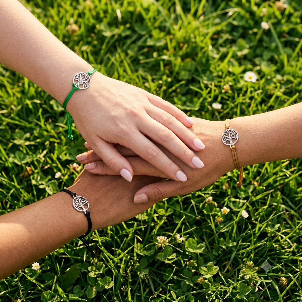 Pulsera Ajustable Árbol de la Vida — Tejido Artesanal con Cordón de Cera